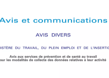 Avis aux services de prévention et de santé au travail