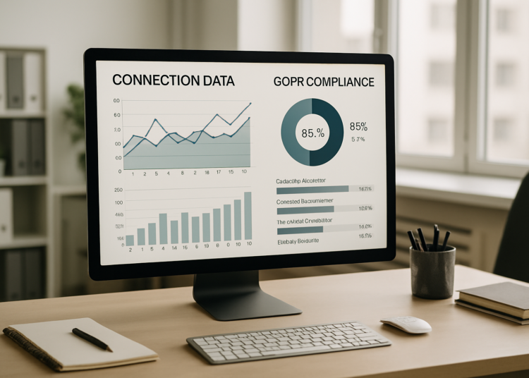 Illustration of data connection analysis in compliance with GDPR