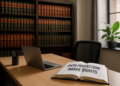 Book on data protection and right to image under RGPD in an office setting