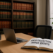 Book on data protection and right to image under RGPD in an office setting