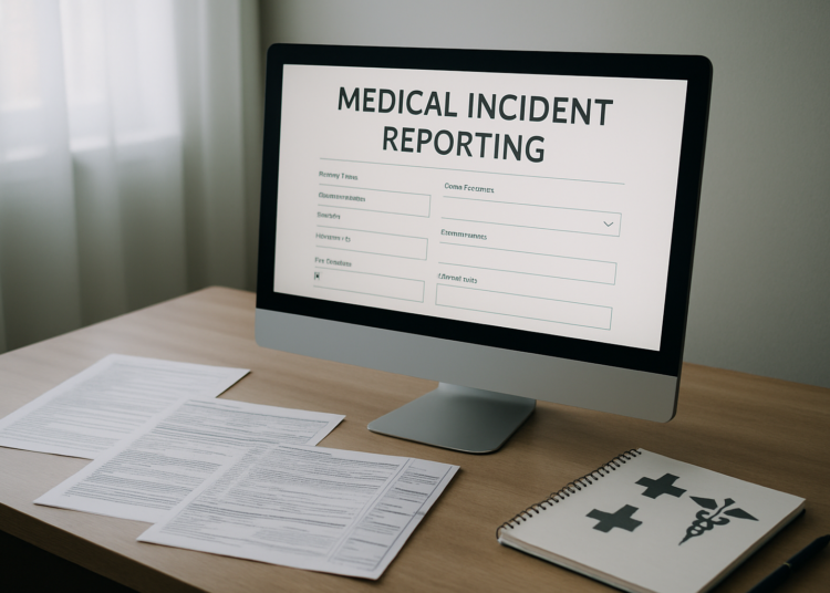 Materiovigilance and GDPR incident reporting workspace with documents