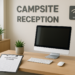 Modern campsite reception illustrating RGPD data management