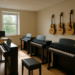 Classroom in a music school illustrating RGPD data handling for minors