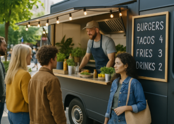 Food truck collecting customer data according to RGPD regulations