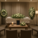 Funeral home interior emphasizing data protection RGPD