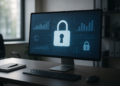 Professional office setting focusing on data protection regarding taxi and VTC data.