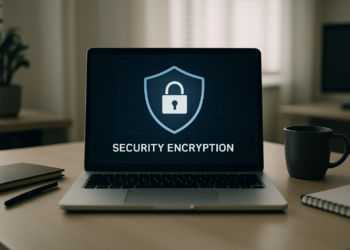 Espace de travail moderne avec un accent sur la cybersécurité et l'eMudhra.