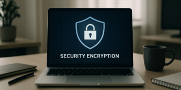 Espace de travail moderne avec un accent sur la cybersécurité et l'eMudhra.