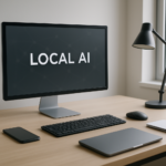 Core de Ghost local AI processing setup in a modern workspace